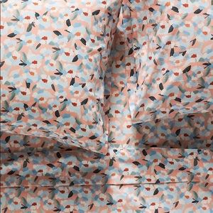 Anthropologie Floral Sheet Set